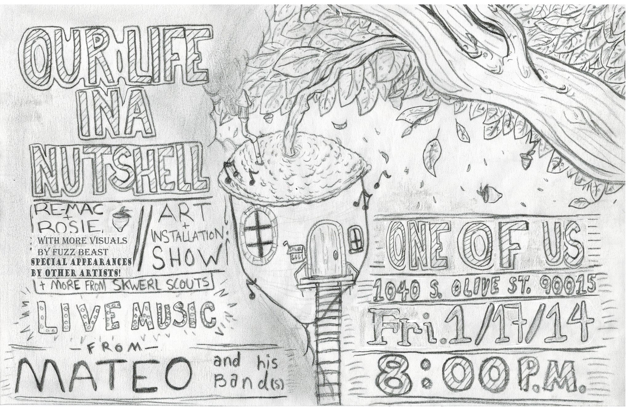 Our Life In A Nutshell Re-Mac + Rosie with more visuals by Fuzz Beast + more from Skwerl Scouts Live Music From Mateo and his band(s)